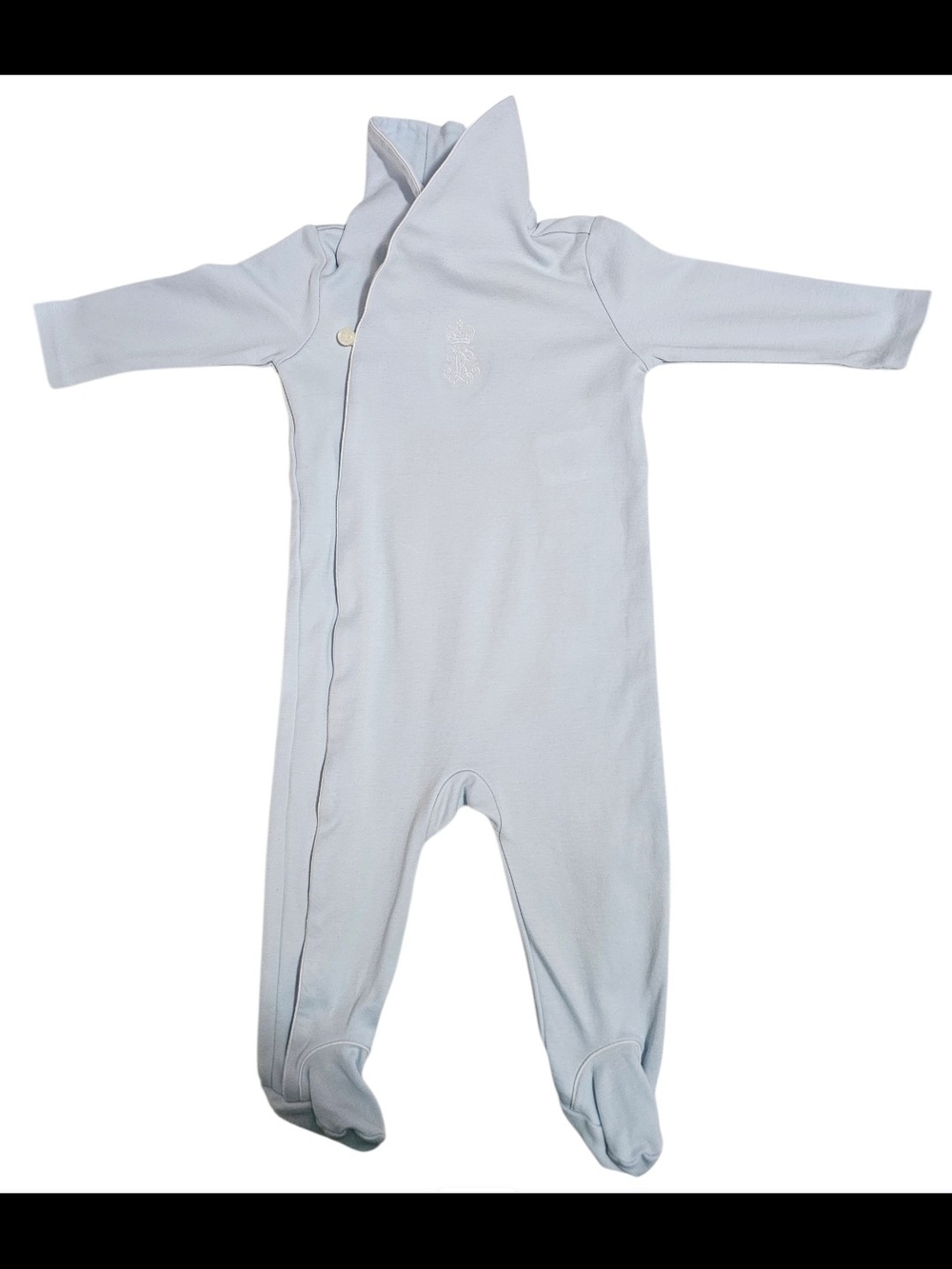 Ralph Lauren Light Blue Footed One-Piece